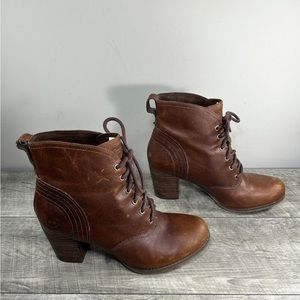 Timberland 8533R Sienna Ankle Brown Leather Waterproof Women’s Boots Booties 9